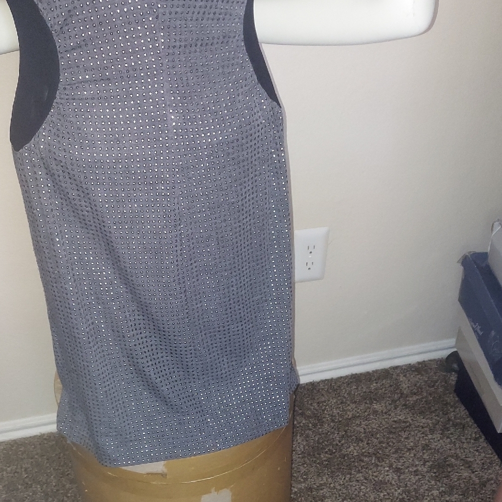 Gianni Bini Navy Textured Midi Sheath Dress - Picture 13 of 16